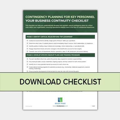 Contingency Planning for Key Personnel: Beyond the CEO